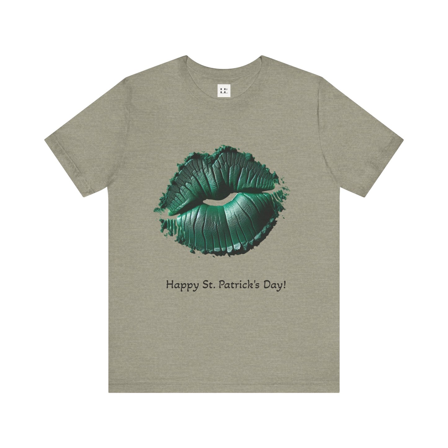 St. Patrick's Day Green Kiss Lip Tee for Unisex - Fun & Festive Short Sleeve T-Shirt