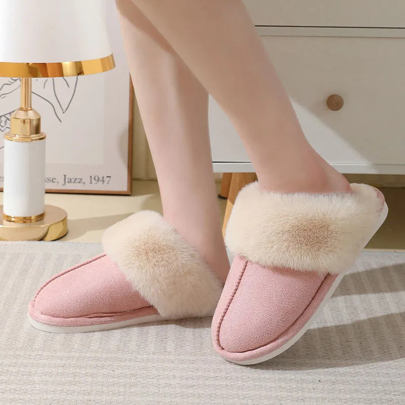 #19 - Women's Soft Lined Non-Slip Cotton Slippers