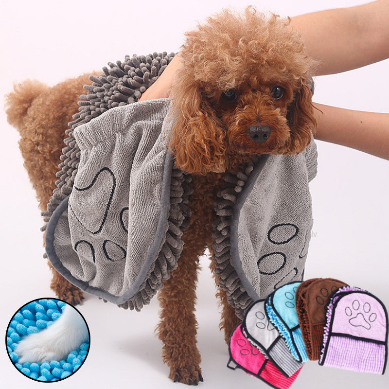 Quick-Dry Microfiber Dog Towel – Super Absorbent Pet Bath & Grooming Towel