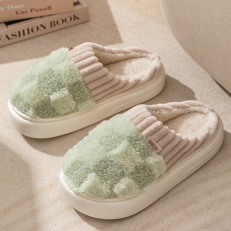 #11 - Women's Plaid Cotton Slippers