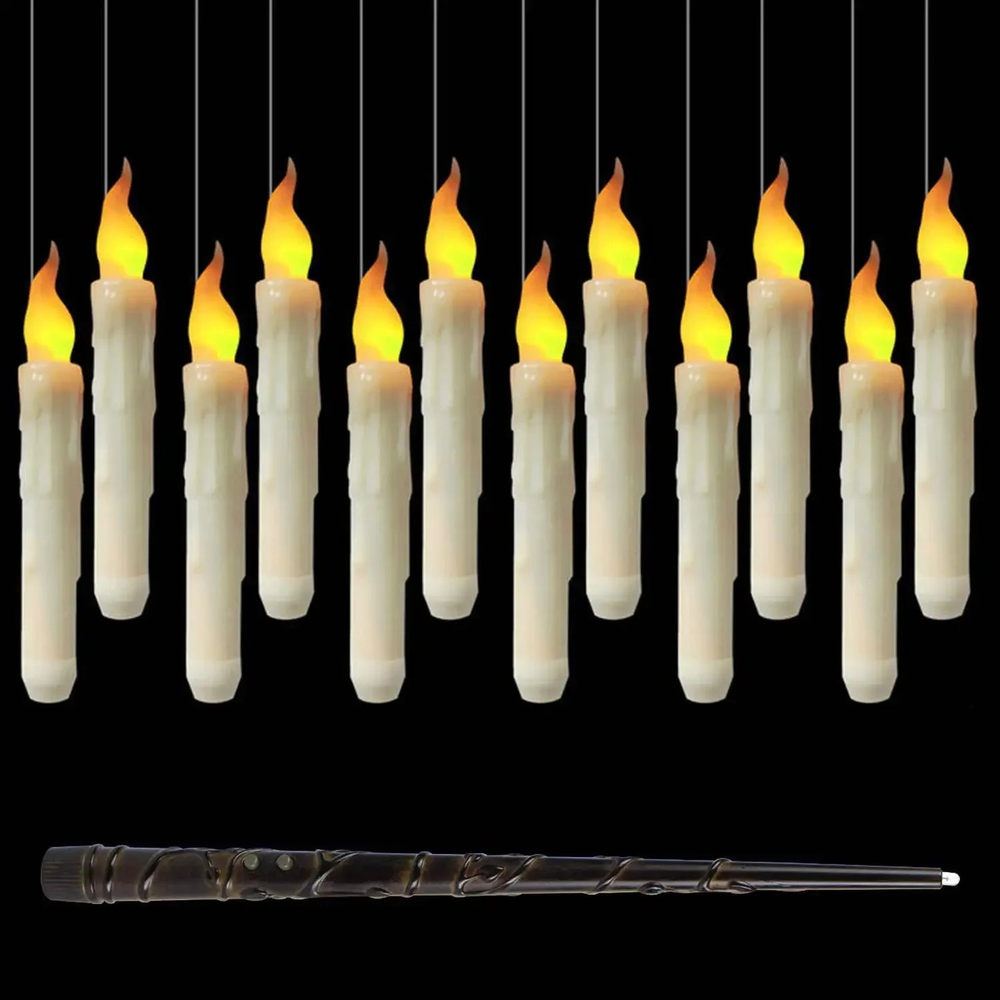 12pc Floating Halloween LED Candle Kit