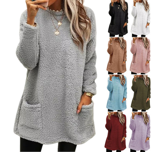 Women’s Oversized Fleece Pullover Sweatshirt