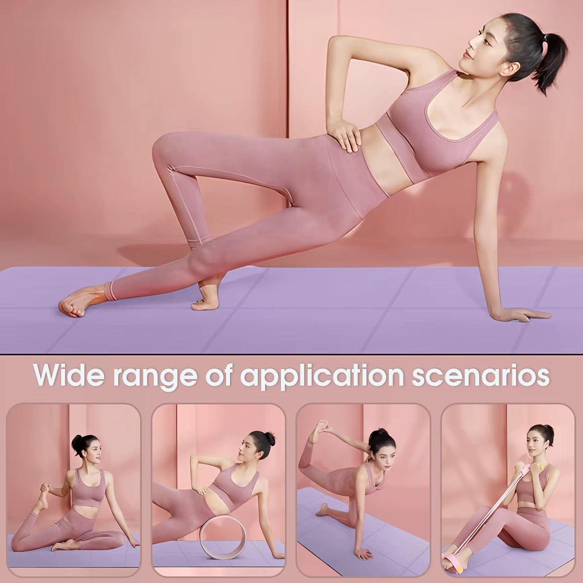 Foldable Yoga Mat Eco Friendly EVA Folding Travel Fitness Exercise Mat 3Mm/4Mm Thicknesses for Yoga Pilates & Floor Workouts