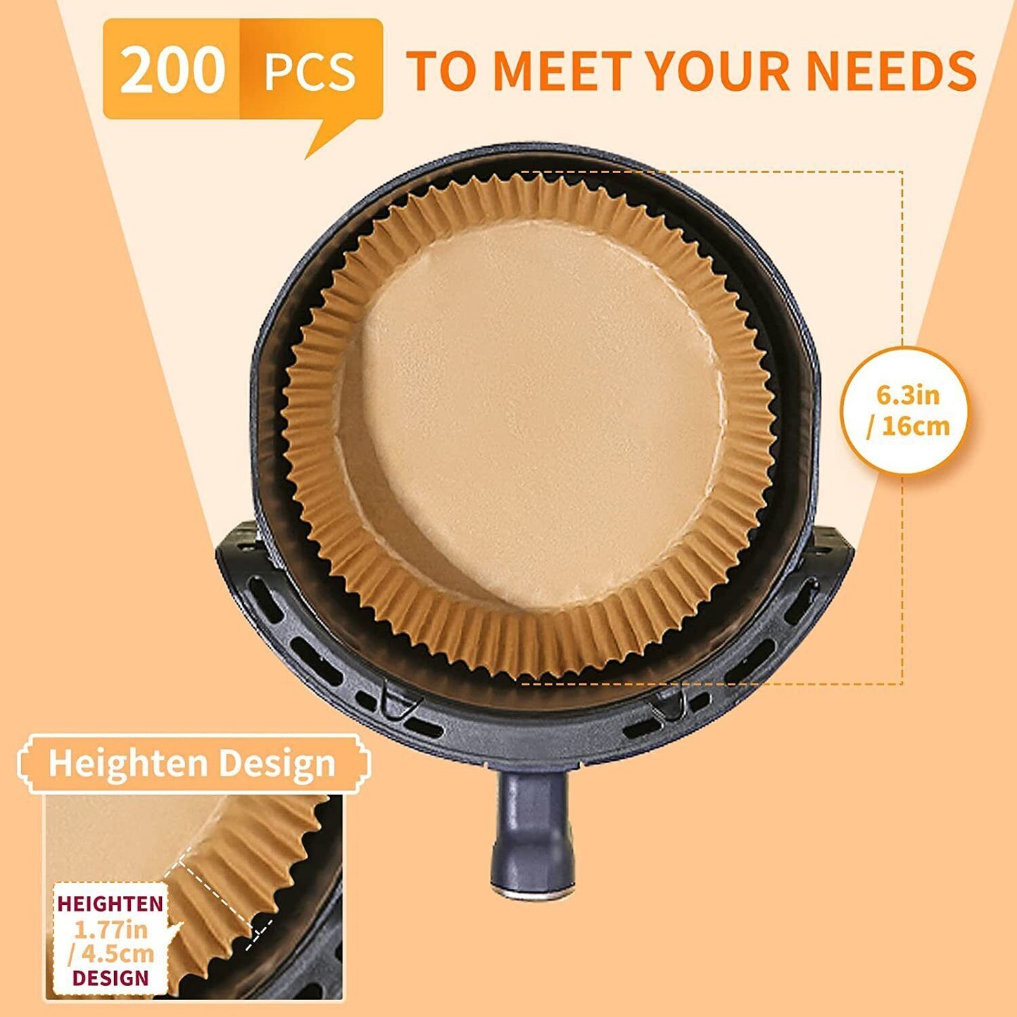 Disposable Non-Stick Air Fryer Liner