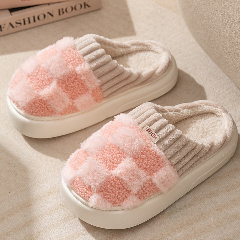 #11 - Women's Plaid Cotton Slippers