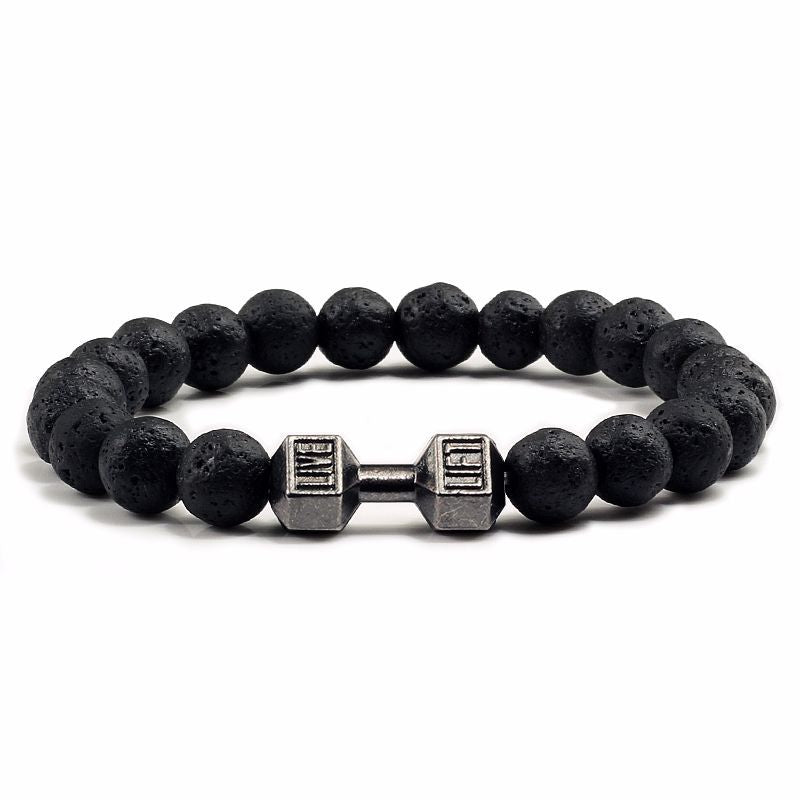 Natural Volcanic Stone Bead Bracelet