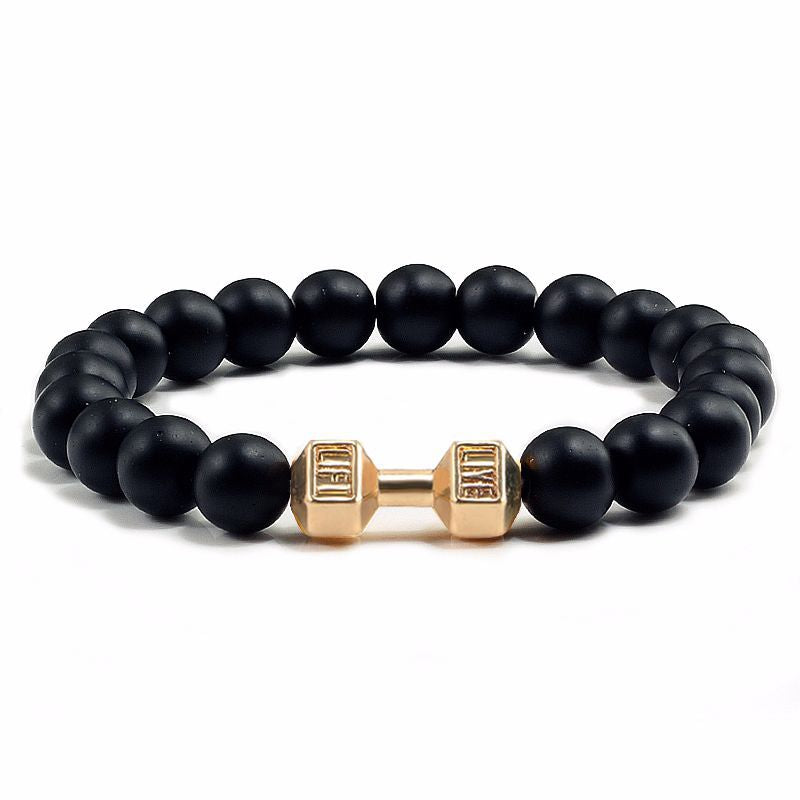 Natural Volcanic Stone Bead Bracelet