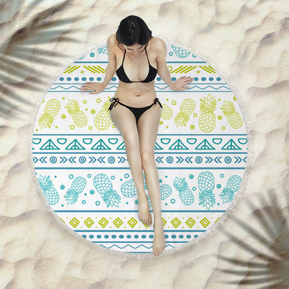 Round Fringed Beach Towel