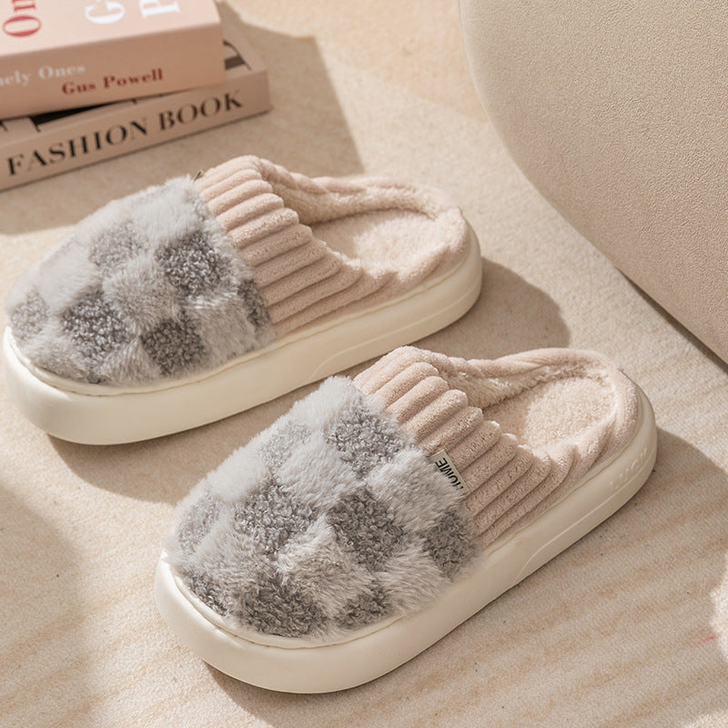 #11 - Women's Plaid Cotton Slippers