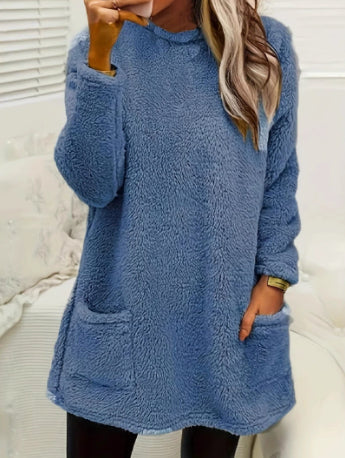 Women’s Oversized Fleece Pullover Sweatshirt