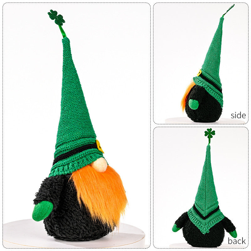 St Patrick's Day Knit Doll