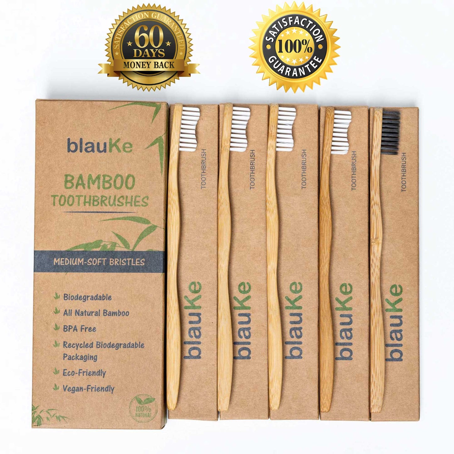 Eco-Friendly Bamboo Toothbrush Set