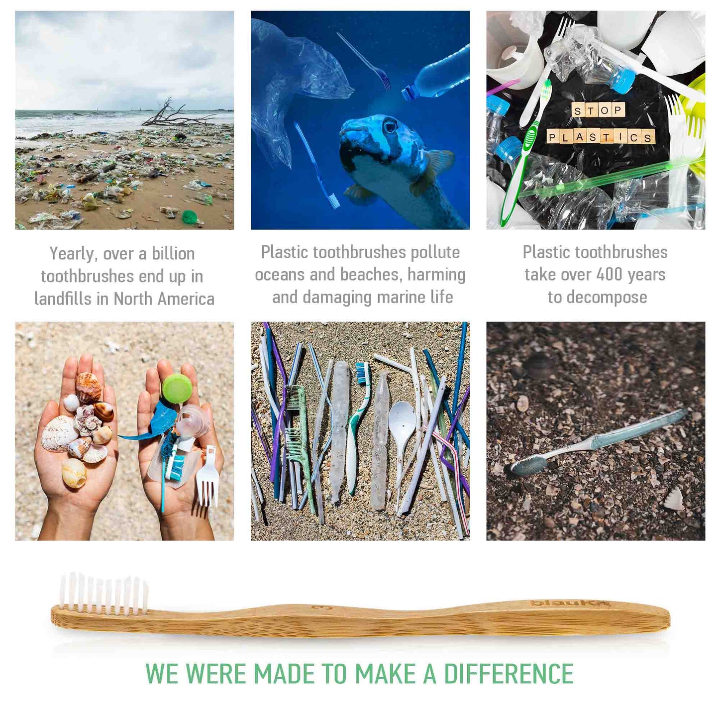 Eco-Friendly Bamboo Toothbrush Set