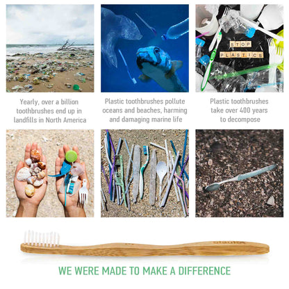 Eco-Friendly Bamboo Toothbrush Set