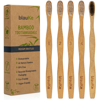 Eco-Friendly Bamboo Toothbrush Set