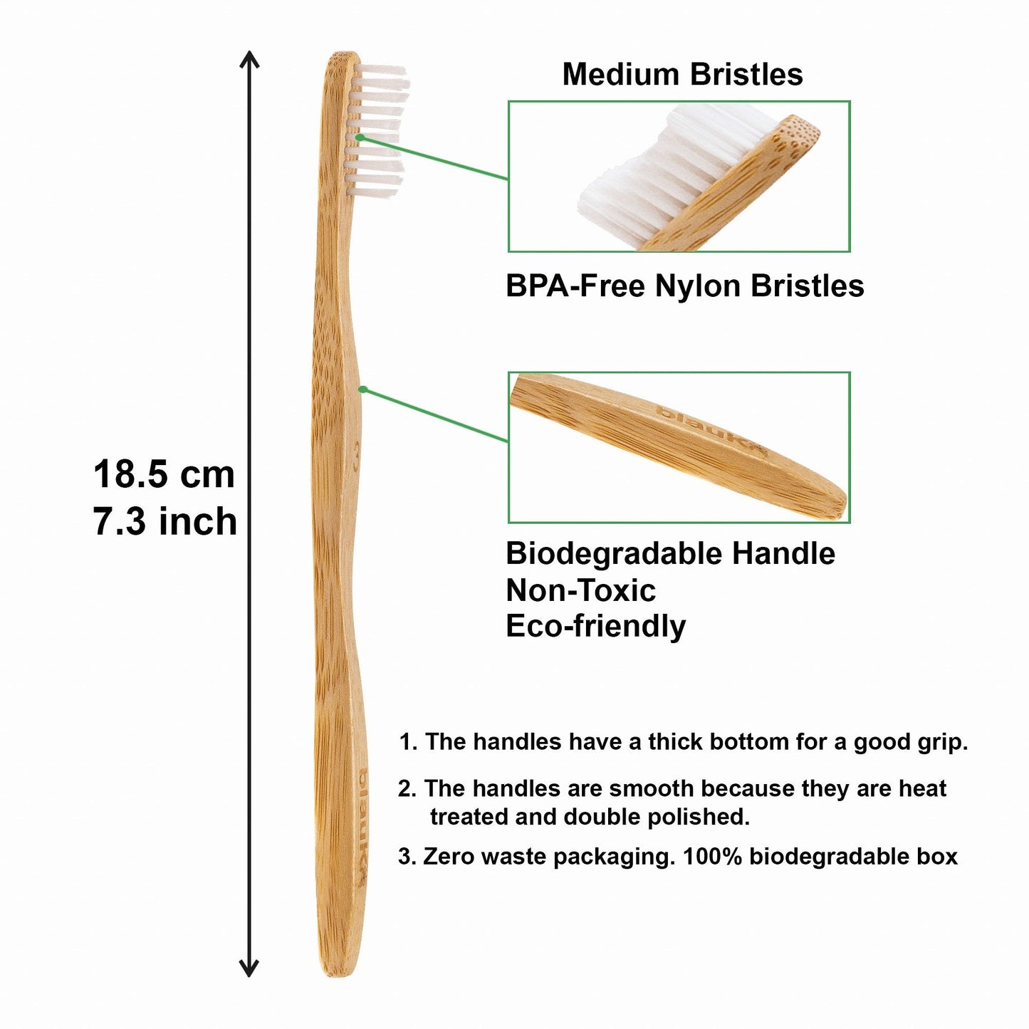 Eco-Friendly Bamboo Toothbrush Set