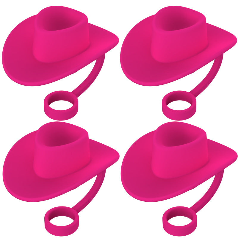 Novelty Straw Toppers - Reusable Cowboy Hat