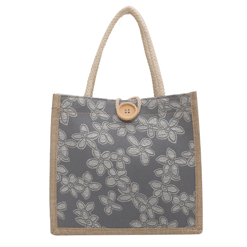Canvas Floral Lunch Bag