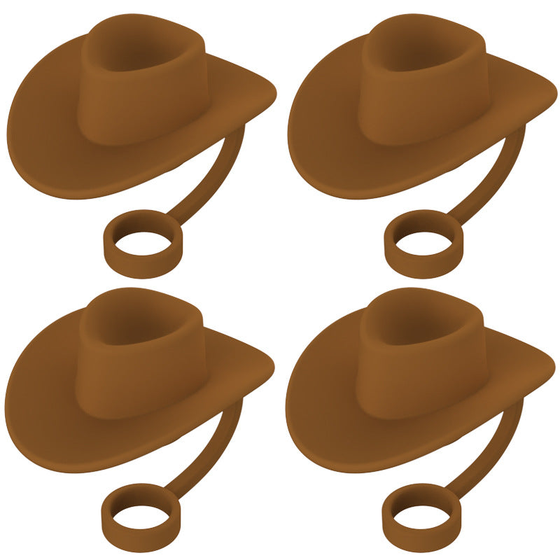 Novelty Straw Toppers - Reusable Cowboy Hat
