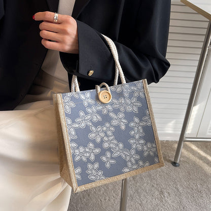 Canvas Floral Lunch Bag