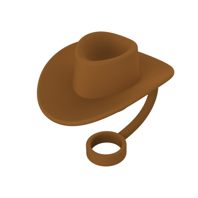 Novelty Straw Toppers - Reusable Cowboy Hat