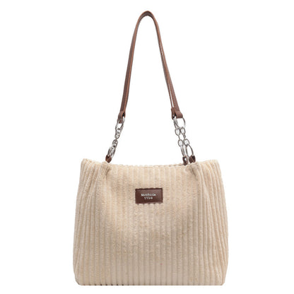 Large Capacity Corduroy Shoulder Bag