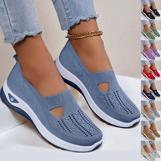 Women's Mesh Breathable Non-slip Flat  Soft Bottom Shoes