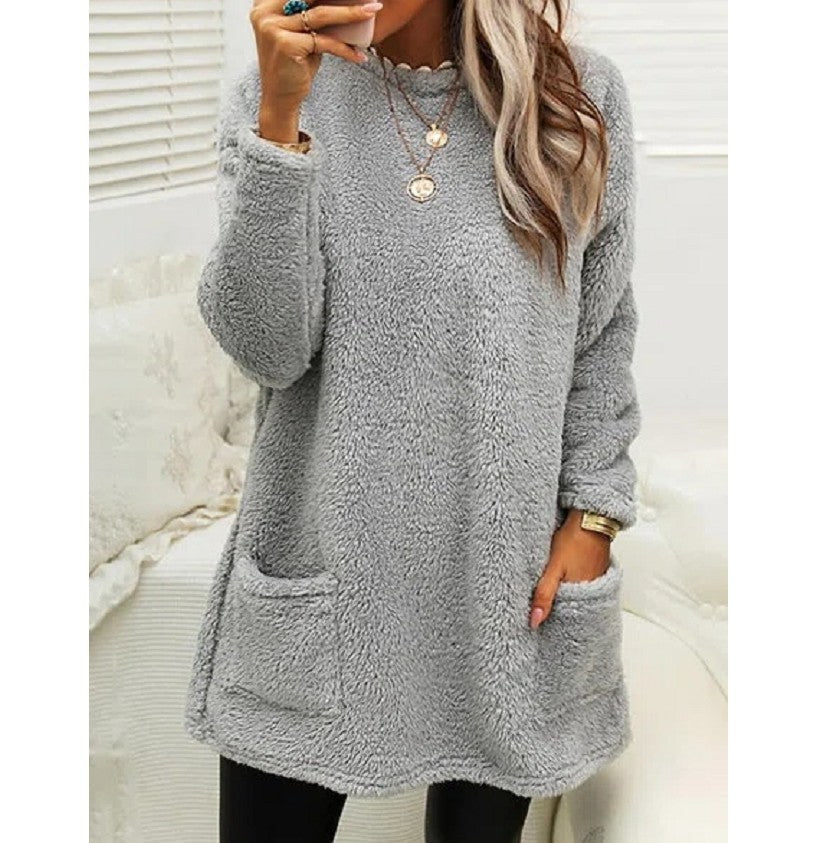Women’s Oversized Fleece Pullover Sweatshirt