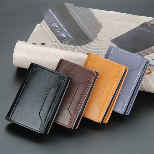 Men's Anti-Theft Leather Card Holder