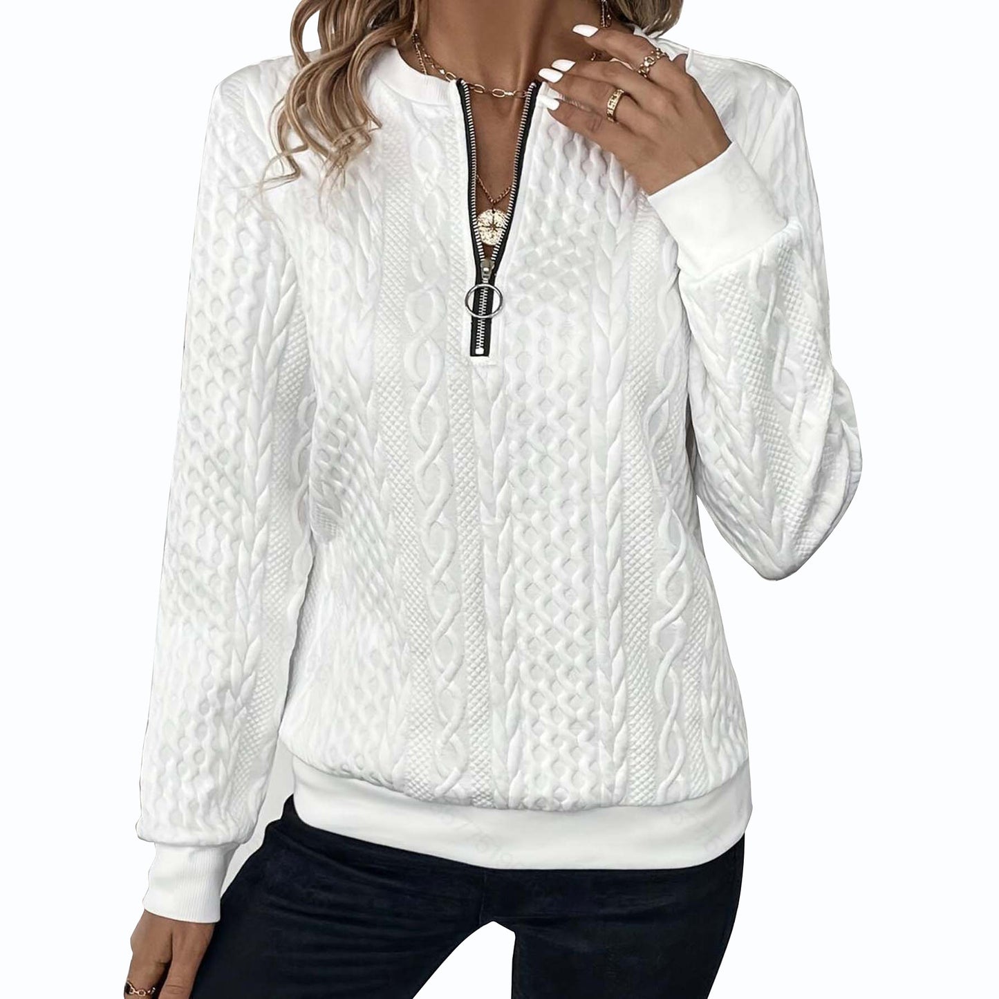 Women's Quarter Zip Sweater