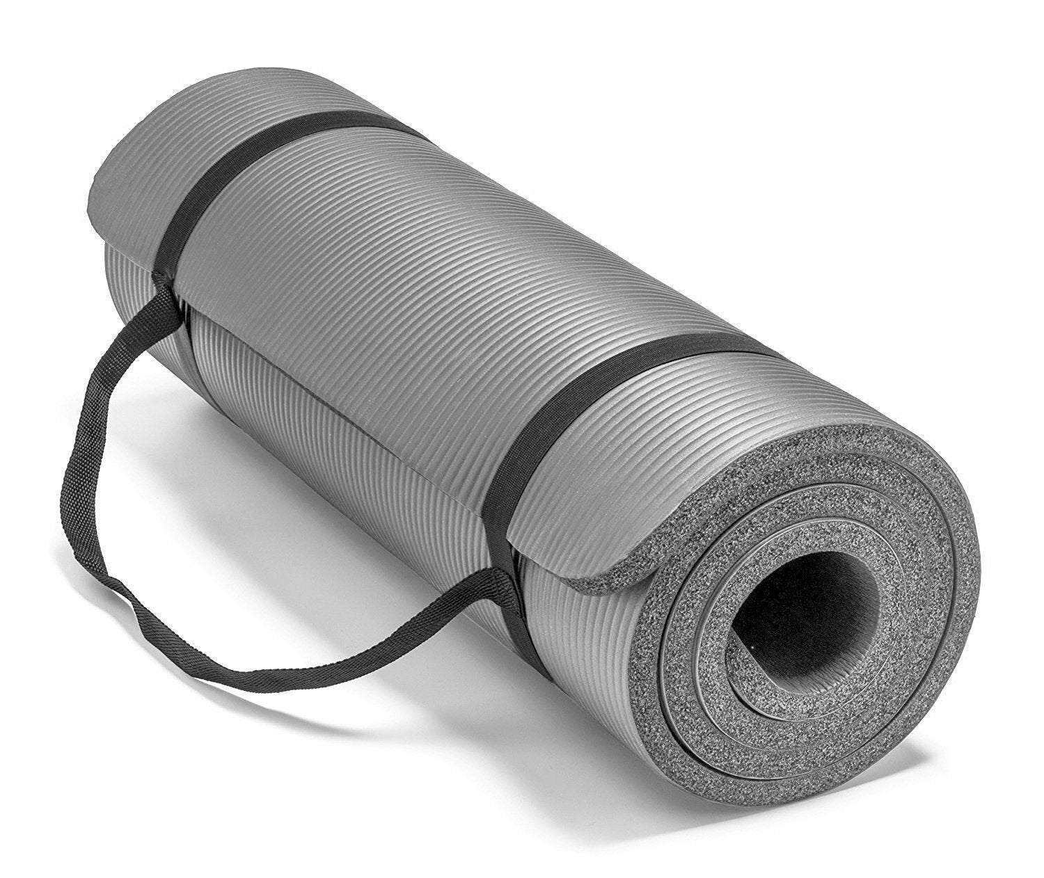 Extra Thick 10Mm Exercise Yoga Pilates Mat Gym Fitness NBR 72"X 24" W/ Bag Strap