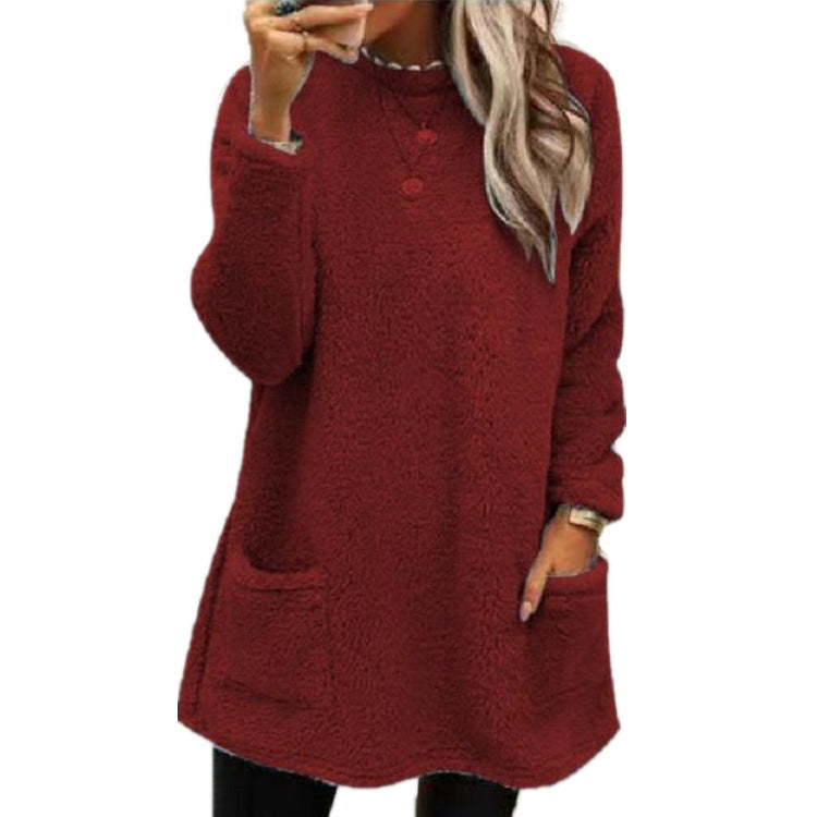 Women’s Oversized Fleece Pullover Sweatshirt