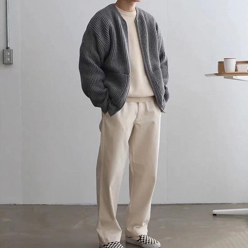 Men's Knit Zippered Cardigan