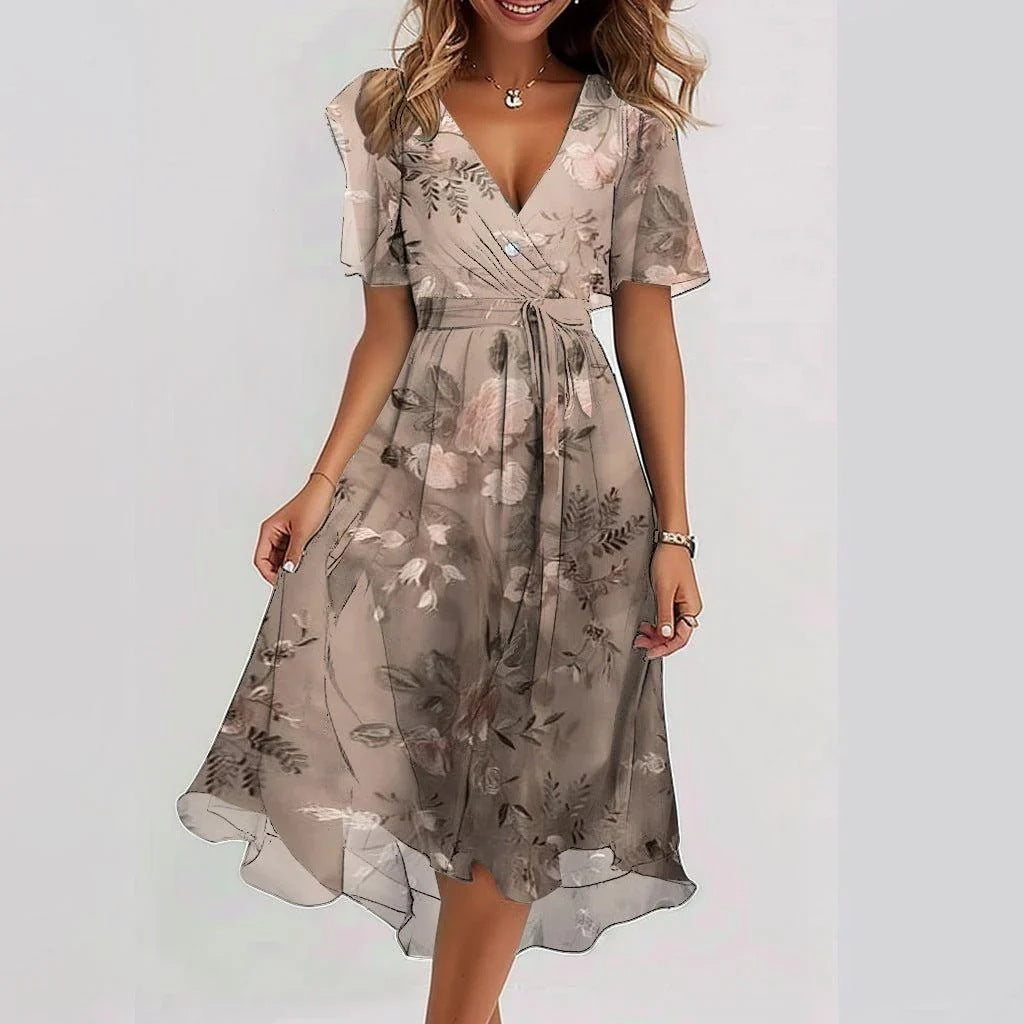 Layered Printed Summer Dress