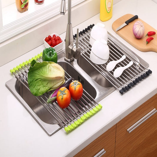 Folding Stainless Steel Sink Rack