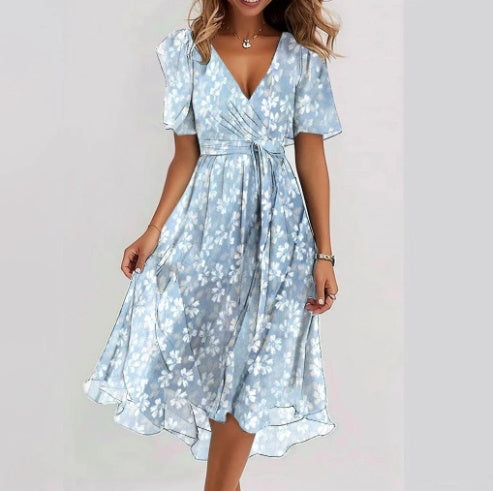 Layered Printed Summer Dress