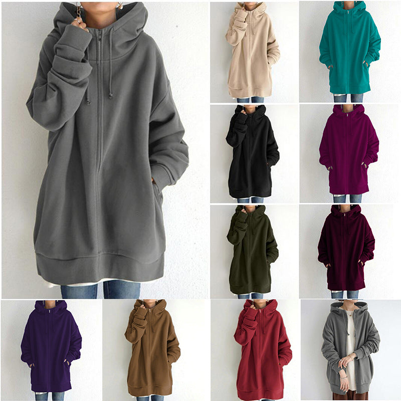 Oversized Women's Loose Hooded Sweatshirt