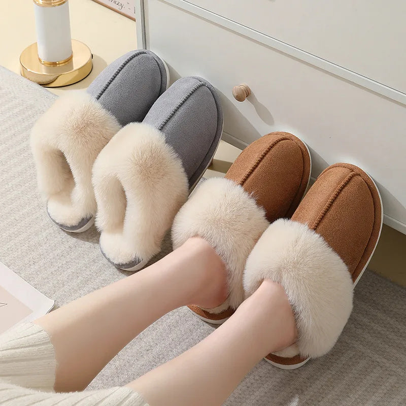 #19 - Women's Soft Lined Non-Slip Cotton Slippers