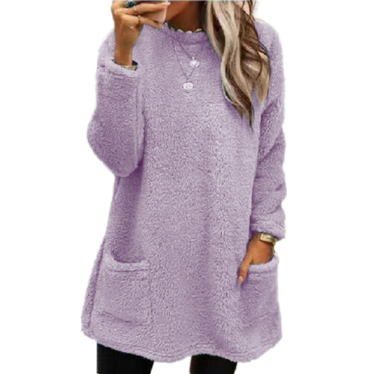Women’s Oversized Fleece Pullover Sweatshirt