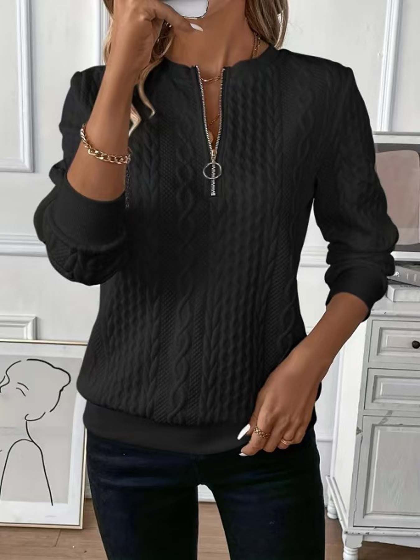 Women's Quarter Zip Sweater