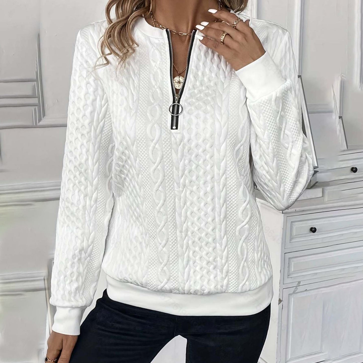 Women's Quarter Zip Sweater