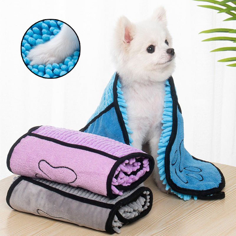 Quick-Dry Microfiber Dog Towel – Super Absorbent Pet Bath & Grooming Towel