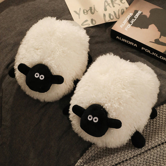 #37 - Cute Lamb Cotton Slippers Female Winter