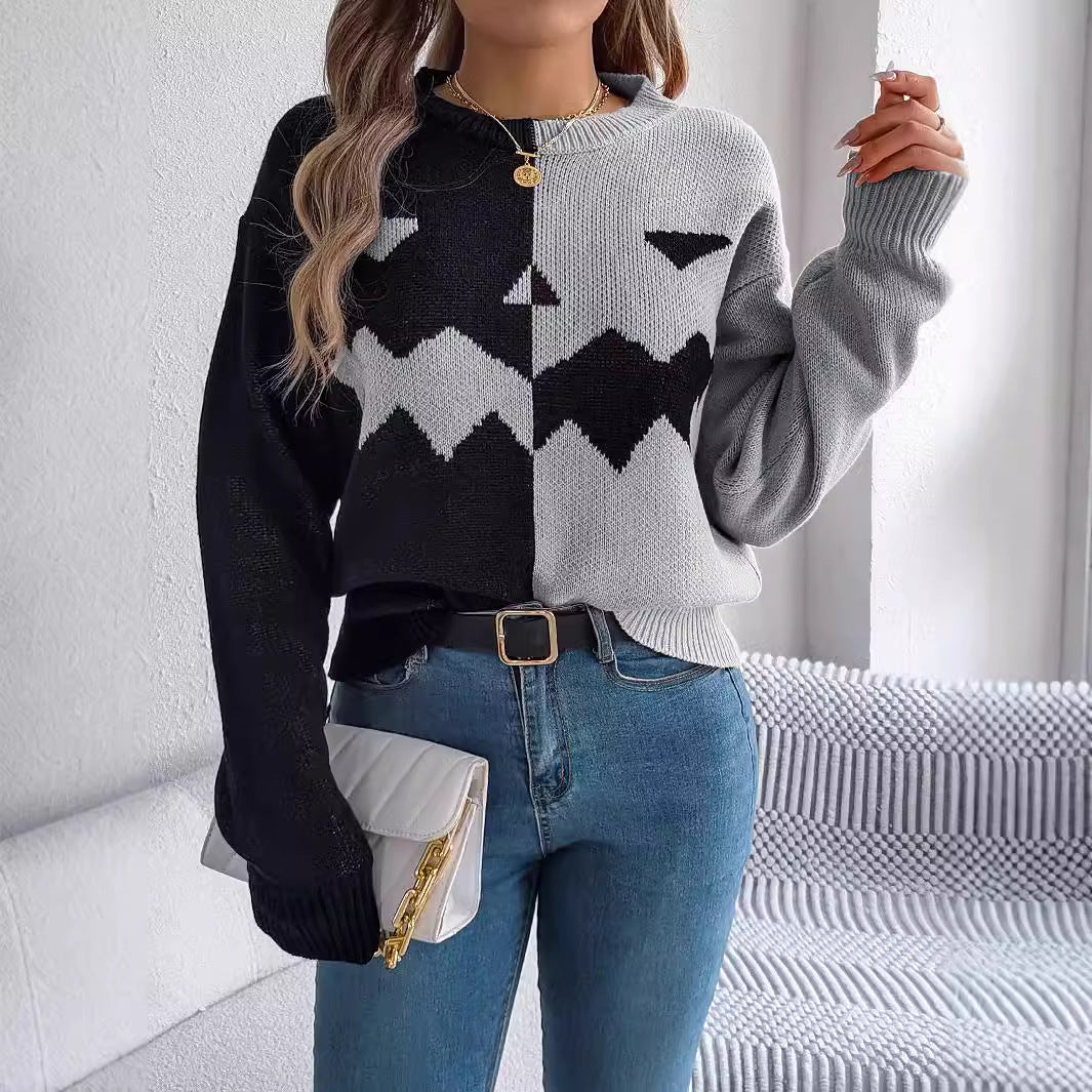 Long Sleeve Knitted Halloween Pullover Sweater