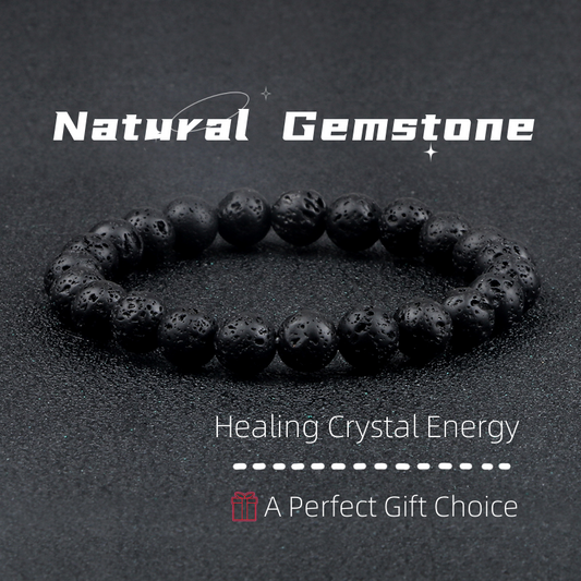 Natural Volcanic Stone Bead Bracelet
