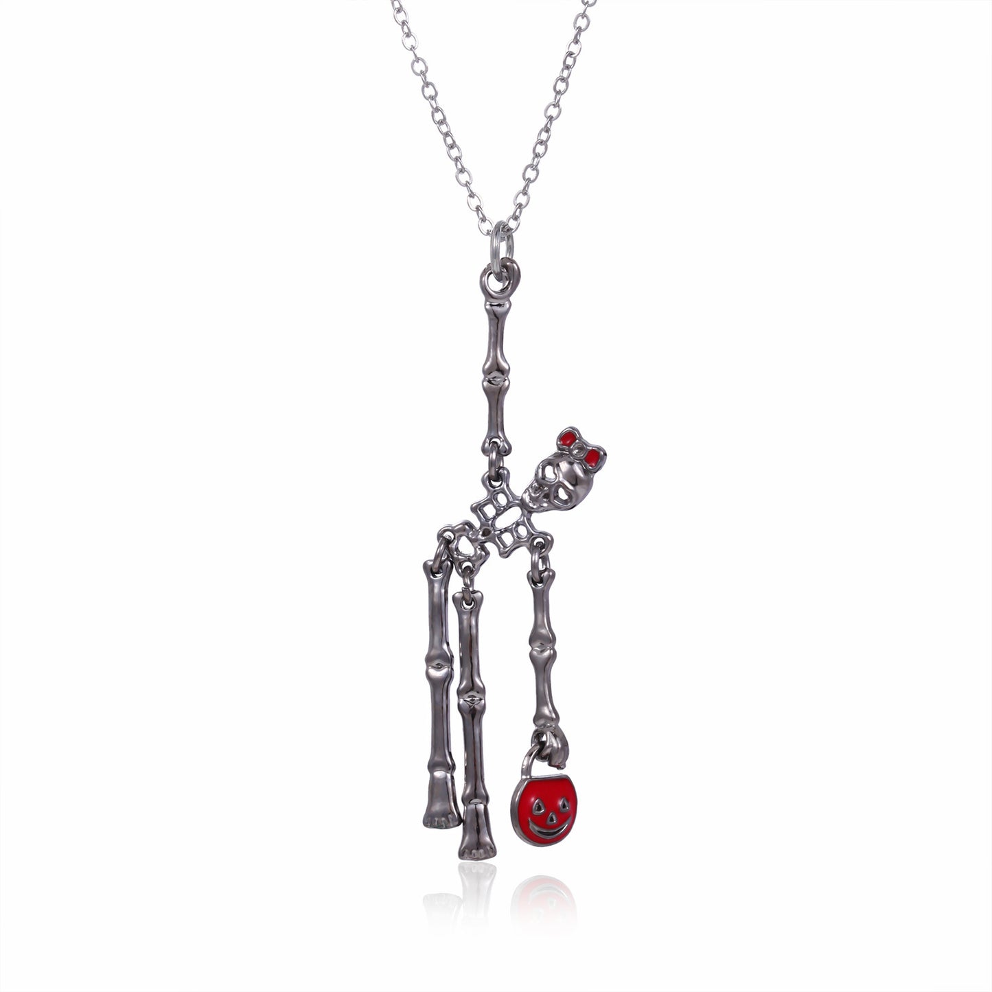 3-Piece Halloween Skeleton Jewelry Set — Earrings & Necklace