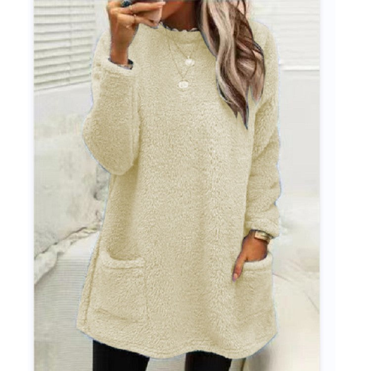 Women’s Oversized Fleece Pullover Sweatshirt