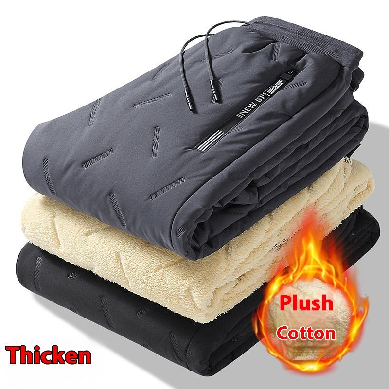 Men's Winter Plush Thick Fleece Thermal Pants