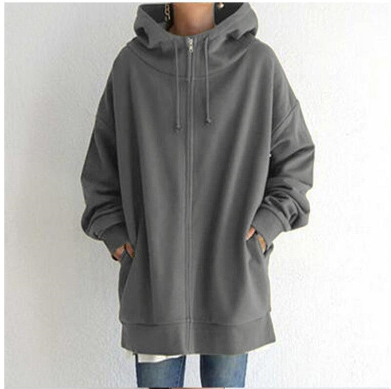 Oversized Women's Loose Hooded Sweatshirt