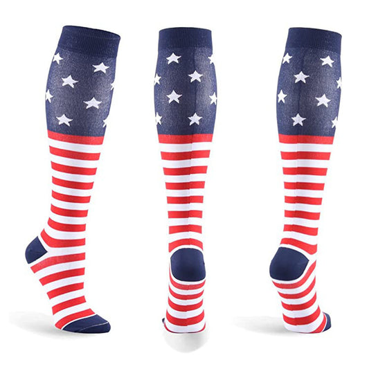 Outdoor Cycling Fitness Patriotic Compression Socks